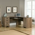 thumbnail image 3 of Sauder Harbor View Corner Computer Desk, Salt Oak Finish, 3 of 13