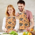 thumbnail image 3 of Cute Hedgehog Mushroom Apron-Garden Aprons for Women with Pockets-Cotton Linen Waterproof Kitchen Cooking Gardening Aprons Adjustable for Kitchen,Cooking,BBQ and Salon 33x27 Inch, 3 of 7