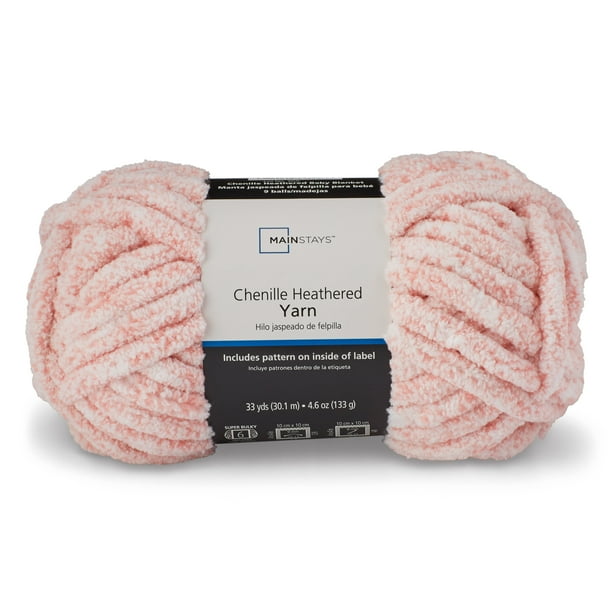 Mainstays Chenille Heathered Yarn, Multiple Colors, 33 Yards Walmart
