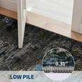 thumbnail image 5 of 5x7 Abstract Art-Inspired Thin Indoor Rug, Distressed Oil Painting Pattern Low Pile Area Mat with Soft Surface, Easy to Clean & Stain Resistant for Living Room, Bedroom, Entryway, Study - Brown, 5 of 8