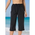 thumbnail image 3 of Swim 365 Women's Plus Size Taslon Cover Up Capri Pant, 3 of 6
