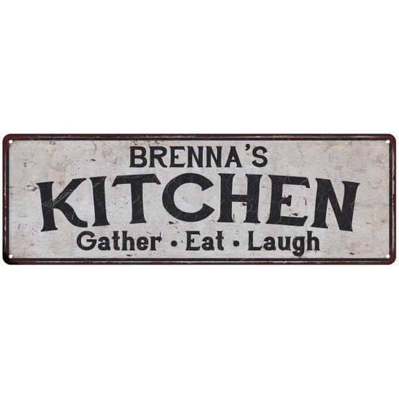BRENNA's Kitchen Gift Rustic Chic Decor Gift 6x18 Sign 206180051448