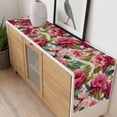 thumbnail image 4 of Pink Flowers Table Runner - 36 Inch Long, Kitchen Dining Table Runner Dresser Scarves, Spring Watercolor Floral Leaves Plants Beige Farmhouse Decor for Coffee Tables Wedding Party Banquet, 4 of 8