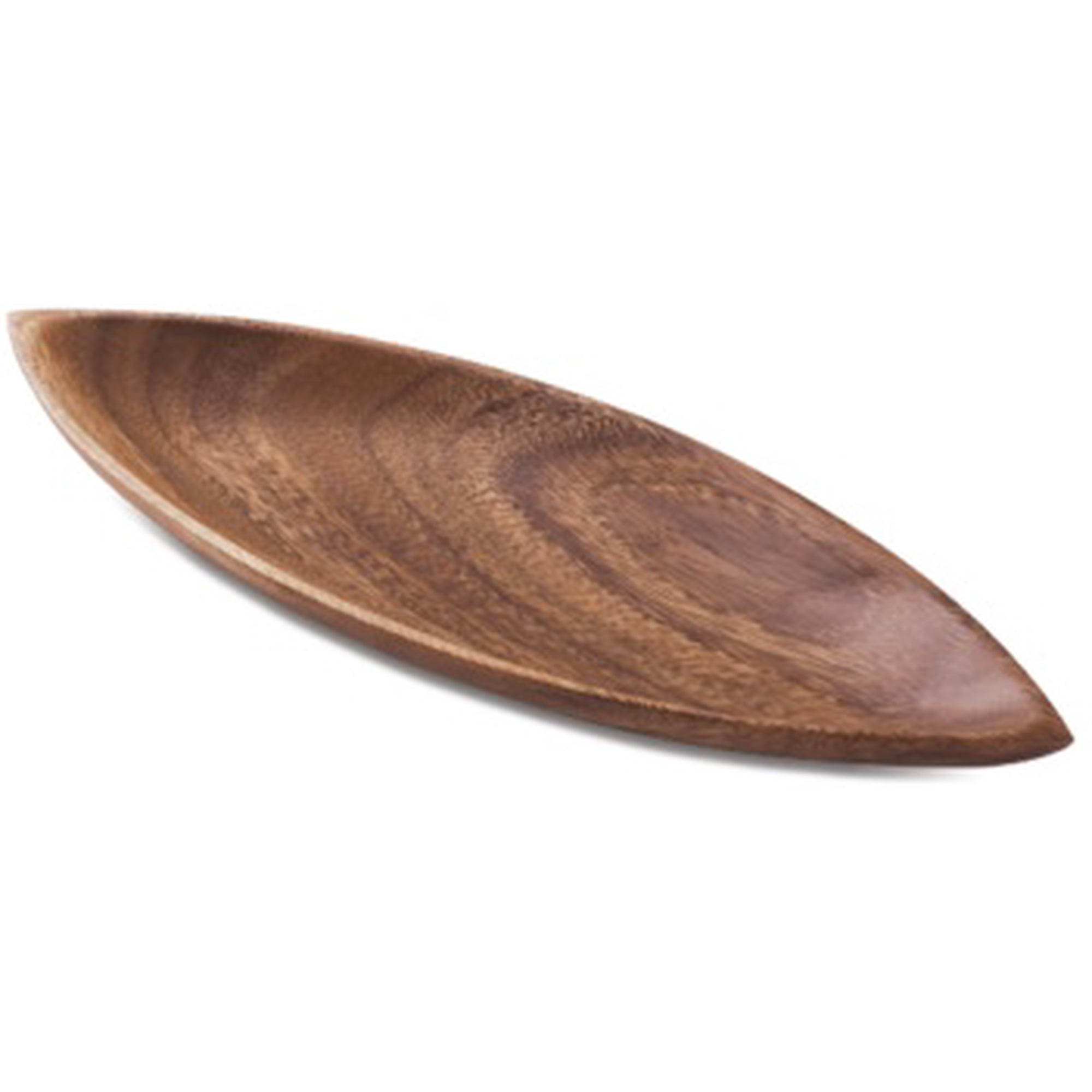 Island Imports Acacia Wood 12.5  x 4.5  Oblong Canoe Dish