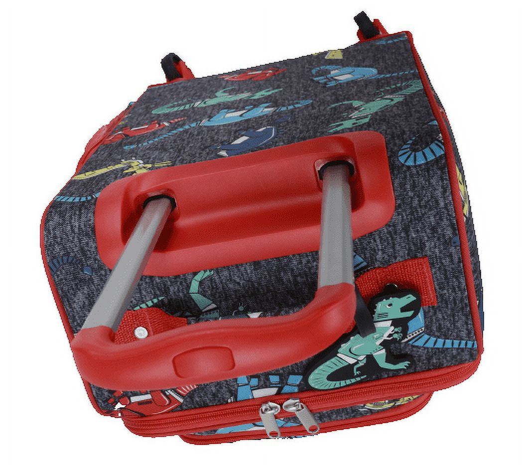 CRCKT 3 Piece Set Kids Let's Dino Soar 21-inch Softside Carry-On Luggage with Packing Cube and Luggage Tag, Dino Soar Print