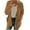 Coffee, variant on Lovskoo 2024 Womens Cardigan Fall Clothes Sherpa Shacket Jacket Fuzzy Fleece Button Up Cardigan Coat Outerwear Black