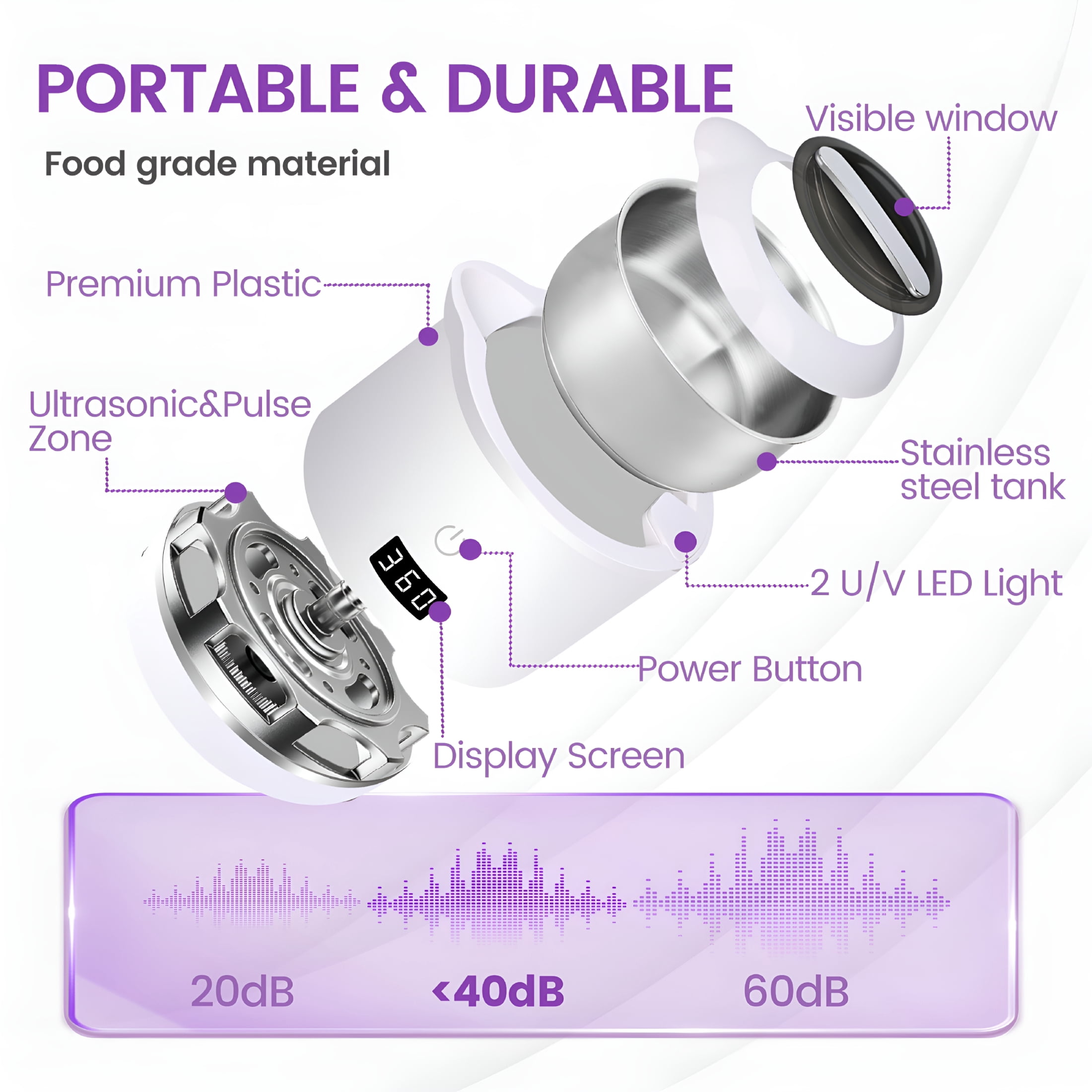 CURYMAY Ultrasonic Cleaner for Dentures,Retainers,Aligners,Portable Dental and Jewelry Cleaner with Ultrasonic