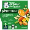 Gerber Organic Plant-tastic Harvest Bowl Toddler Food, Vegan Mac, 4.5 oz Tray
