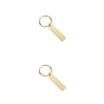 thumbnail image 2 of Yuarrent Stainless Steel Blank Keychain Decoration Portable Waist Keyring Decorative Key Rectangle Handbag Hanging Chain Gifts DIY Oro 2Conjunto, 2 of 6