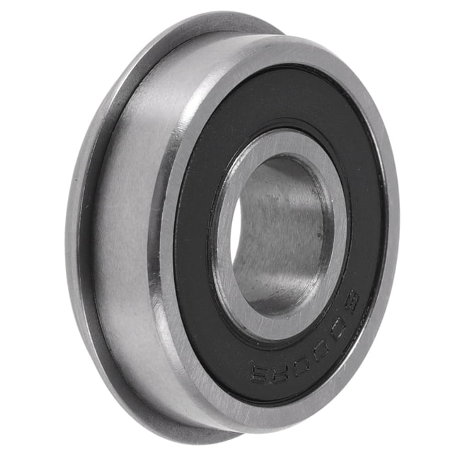 Rodamientos de bolas de ranura profunda 6000NR2RS de Unique Bargains 10x26x8mm P4 con doble sello de goma lubricado 1 Pc Carro Patinete Patineta Rueda Universal Tonal Plateado Negro