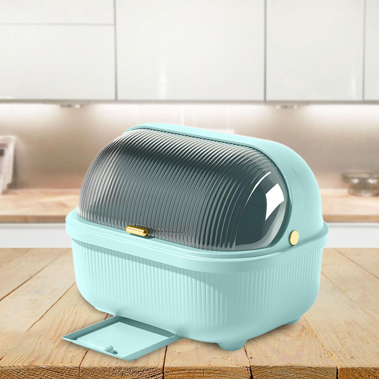 Dish Drying Rack for Kitchen Dish Drainer Basket Drain Quickly with Lid Container Utensil Organizer Drainage Shelf for M
