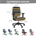 thumbnail image 5 of FKELYI American Tribal Horse Leopard Print Office Chair Covers Set 4 Piece Removable Computer Chair Slipcovers with Arm Rest Covers for Swivel Chair Armchair Home Decor, 5 of 7