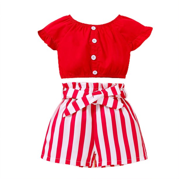 huanledash Children Suit Kids Tshirt Short Sleeve Soft Summer Clothes