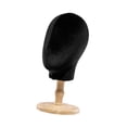 thumbnail image 3 of yotijay Display Model Head Hat Storage Versatile Mannequin Head for Headwear Wood Base, 3 of 9
