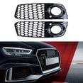 thumbnail image 2 of Un Par De Rejilla De Ventilación De Cubierta De Luz Antiniebla De Coche De Parachoques Delantero Chapado En Estilo De Malla Adecuado Para Audi A4 B8 2009-2011 Methold VI009199-01, 2 of 6