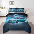 thumbnail image 1 of Erosebridal Racing Car Comforter Sets Toddler Size,Extreme Sports Comforters & Duvets,Gradient Bedroom Decor,Reversible,Breathable,2pcs, 1 of 7