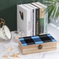 thumbnail image 4 of 7.9×2.3 In Wooden Boxes Durable Easy To Use Dustproof Prevent Slippery Delicate And Cabinet SlateBlue Buffalo Plaid Check Tartan Scotland_3, 4 of 8