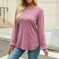thumbnail image 6 of Womens Fall Fashion Long Sleeve Shirts Dressy Casual Pleated Basic Trendy Tops Winter Clothes 2025, 6 of 6