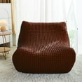 thumbnail image 2 of TOPCHANCES Tatami Sofa Cover Lazy Floor Couch Cover Bean Bag Cover Armless Lounge Chaise Slipcover (Coffee), 2 of 9