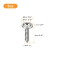 thumbnail image 2 of ST2.6x10x6mm Phillips Pan Head Self-tapping Screw with Washer, 100pack 304 Stainless Steel Wood Screw (Silver), 2 of 6