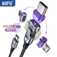 thumbnail image 2 of AUFU-Cable de carga magnética PD3.1, Cable USB C de 240W, carga rápida 5A para Macbook, PC, Cable magnético tipo C para iPhone, Samsung, Xiaom, 2 of 5