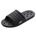 thumbnail image 2 of ZTTD Men Women Dorm Home Slides Shower Shoes Non Slip Bathroom Slippers Black, 2 of 4