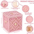 thumbnail image 2 of NUAHRHY Tissue Box Cover Macrame Square Open-Bottom Boho Decor Tissue Box Holder Handmade Woven for Bathroom Bedroom Dresser Living Room Office Dorm Pink, 2 of 13