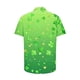thumbnail image 3 of Ceisia Men's St. Patrick's Day Gradient Shamrock Heart Print Short Sleeve Turndown Collar Stretch Casual Shirt Multicolor M Gifts, 3 of 5