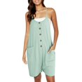thumbnail image 1 of HBFAGFB Combinaison Mode Femme Sans Manches Boutonnée Short Grand avec Poches BU2 Taille 2TG, 1 of 5