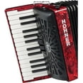 thumbnail image 2 of Hohner Bravo II 48 Chromatic Piano Key Accordion (Red), 2 of 6