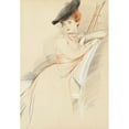 thumbnail image 3 of Paul César Helleu 11x14 Black Modern Framed Museum Art Print Titled - Miss Taylor Seated, 3 of 5