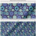 thumbnail image 2 of Soimoi Purple Cotton Cambric Fabric Blue Mandala Print Fabric by the Yard 56 Inch Wide, 2 of 7