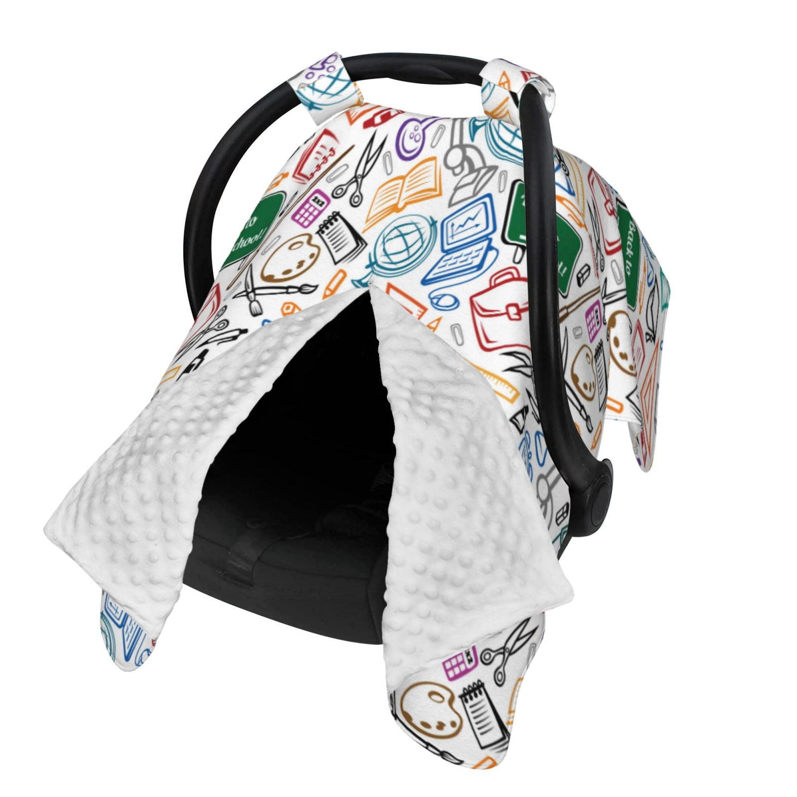 Naloa Back To School Baby Car Seat Cover, Breathable Baby Carrier Cover, Multiuse Baby Carrier Cover & Nursing Breastfeeding Cover