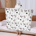 thumbnail image 5 of White Cow Cloud Pattern Hooded Bath Towel，60"x35" for Ages 3 To 12 Kids, Quick Dry Lightweight Soft Microfiber Hood Beach Towel Cover Up for Kids, 5 of 7
