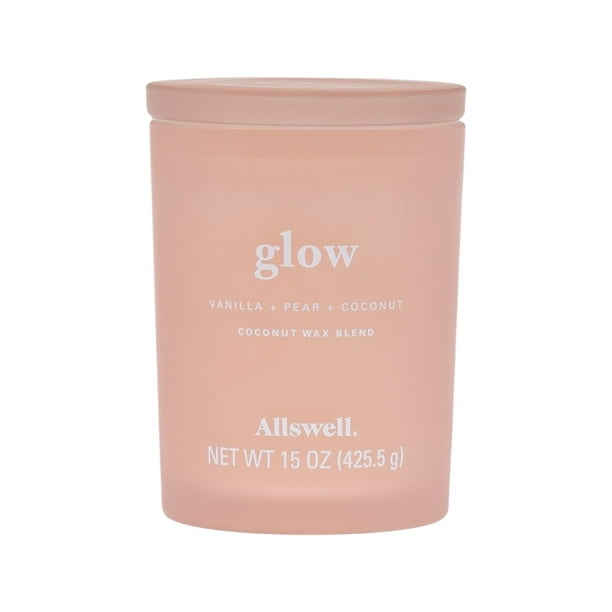 Allswell Glow Pink (Vanilla + Pear + Coconut) 15oz Scented 2Wick