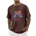 thumbnail image 1 of Camisas de Manga Larga para Hombres Imprimir Casual Cuello Redondo Blusa de Manga Corta, Camisas de Lino para Hombres, 1 of 8