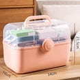 thumbnail image 4 of Portable First Aid Carrying Organizer with Compartments Family Bandages Car , Pink L, 4 of 8