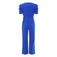 thumbnail image 6 of Fsqjgq Jumpsuits for Women Blue Bodysuit Boho Elegant Jumpsuit V Neck Long Jumpsuit Trouser Suit Playsuit Romper Bib Overalls Wide Leg Pants Rompers with Belt Red Jumpsuits for Women XL, 6 of 6