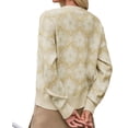 thumbnail image 5 of Floral Knit Women Long Sleeve Button Down Casual Sweater Cardigan, 5 of 6