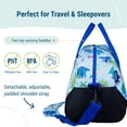 thumbnail image 4 of Wildkin Kids 18” Dinosaur Land Overnighter Duffel Bag, Blue, 4 of 8