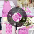 thumbnail image 5 of AuroraX Hot Pink Christmas Table Runner 108 Inches Long Christmas Table Runner Xmas Art Deco Dining Winter Merry Sequin Glitter Table Runner Decoration for Home Party, 5 of 8