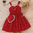 thumbnail image 3 of Ketyyh-chn99 Baby Girls Summer Sleeveless Dress Kid Princess Flower Beach Sundress Red,3-4 Years, 3 of 4