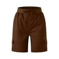thumbnail image 3 of adviicd Women's Hiking Cargo Shorts Quick Dry Lightweight Summer Shorts for Women Travel Outdoor,Coffee S, 3 of 6
