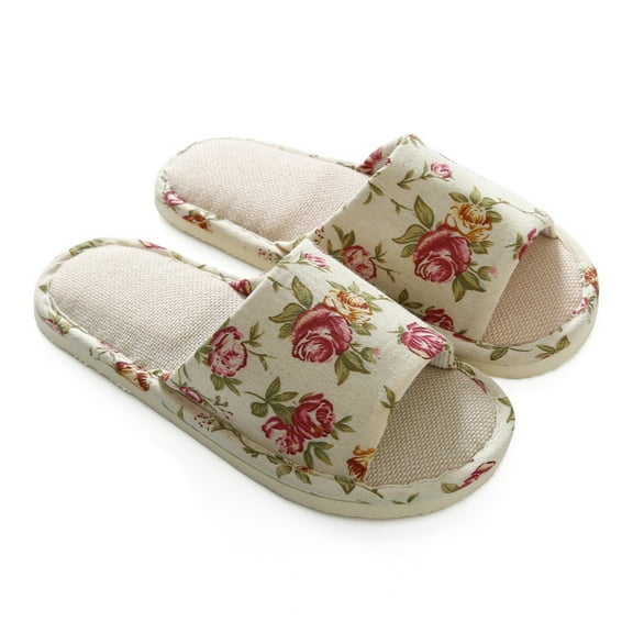 Cotton and Linen Material Cotton Slippers, Comfortable and Resistant to Air Slippers,A,S