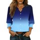 thumbnail image 1 of Camisas de Cuello de Tripulación de Manga Corta para las Mujeres, Cardigan con Cuello en V con Mangas 3/4, 1 of 7
