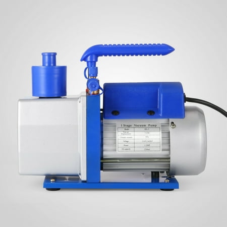 Automotive Vacuum Pump BestEquip Single Stage Vacuum Pump Rotary Vane 7CFM 1/2HP Deep HVAC AC Air Tool Black New ()