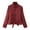 Red, variant on Women's Solid Color Turtleneck Double-breasted Long-sleeved Belted Short Trench Coat Coffee L