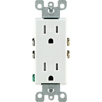 Leviton T5325-00W Decora 15 Amps 125 V Duplex White Outlet 5-15R
