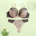 thumbnail image 2 of oqasdz Lingerie Sets for Women Sexy Comfortable Bra Set Lace Color Matching Plus Size Underwear Set, 2 of 3