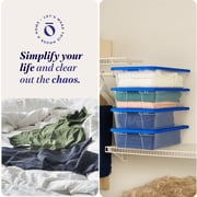 Homz Snaplock Storage Container - Stackable Plastic with Lid - 4 Pack, 41-Qt